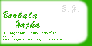 borbala hajka business card